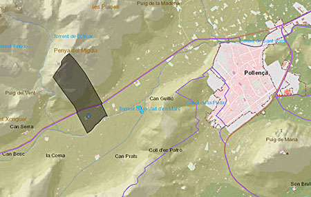 Mapa refugi fauna de Can Pontico (GOB)
