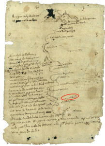Borrador de la isla de Mallorca, 1579 ©Francesc Burgués.
